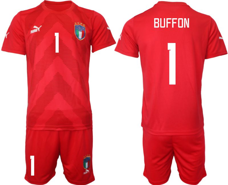 Men 2022 World Cup National Team Italy red goalkeeper 1 Soccer Jersey2